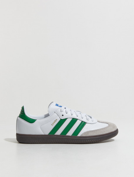 Adidas - Samba OG Sneaker in White & Green - IG1024