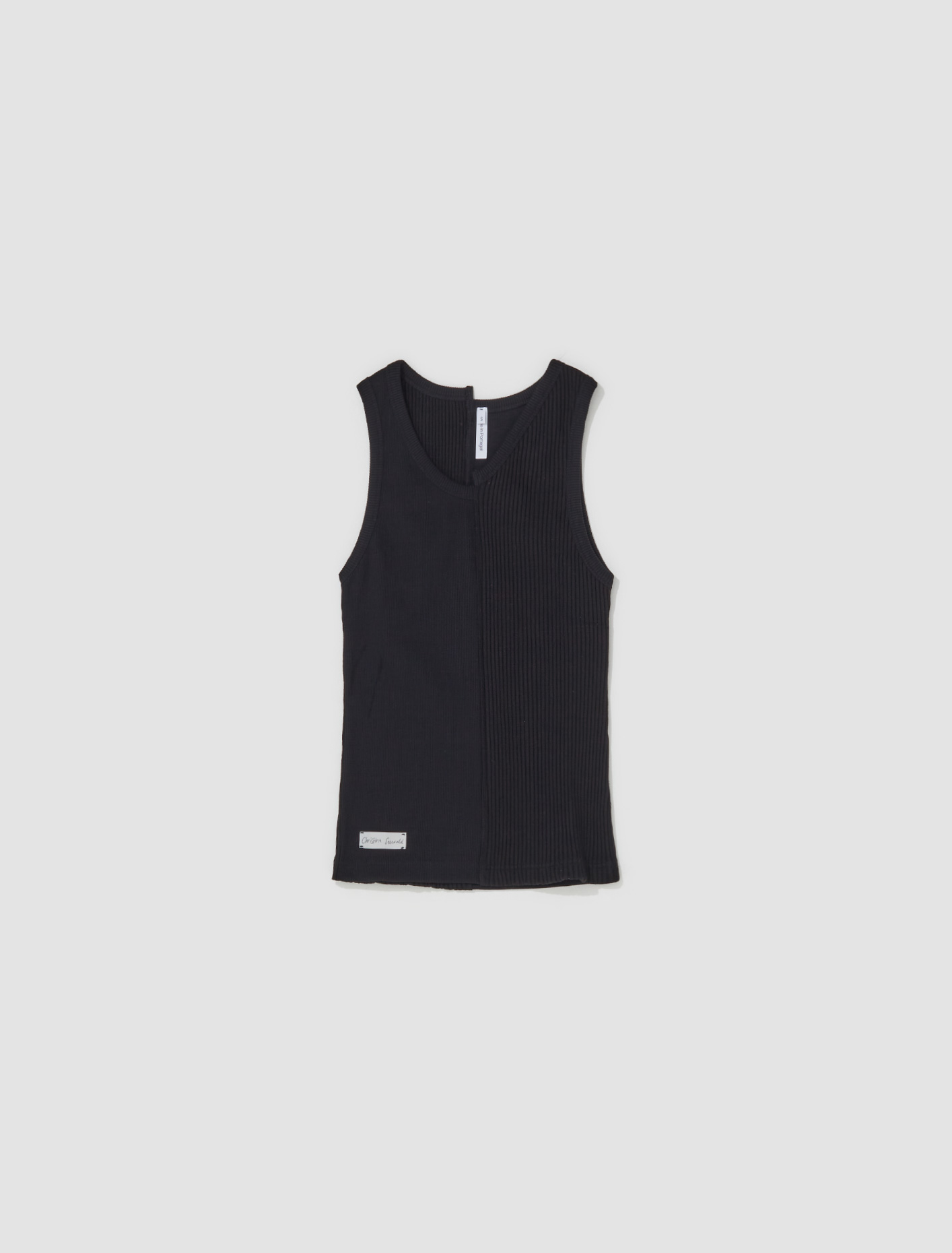 Christina Seewald Asymmetric Vest Top in Black | Voo Store Berlin