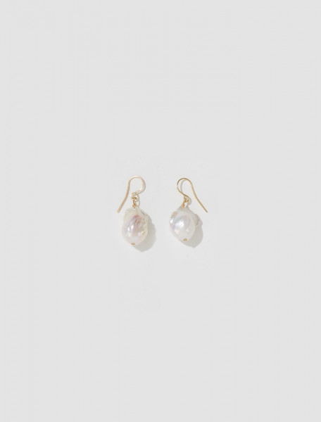 Jil Sander - Grainy Pearl Earrings in Gold - J11VG0027_J12016_713