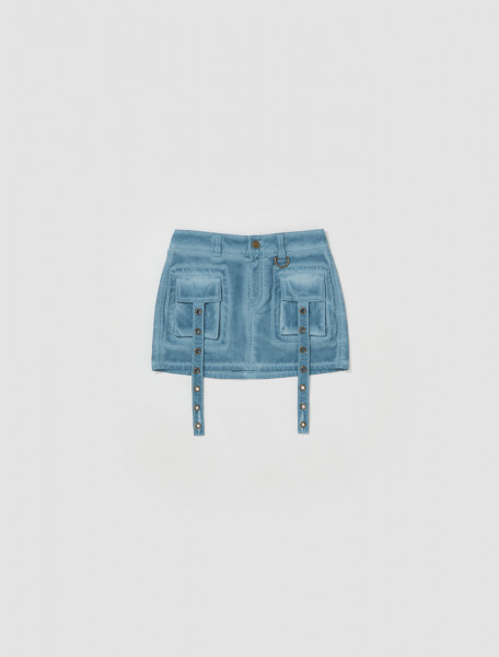 Blumarine - Denim Miniskirt in Agate - 4J016B
