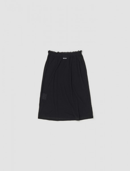 Miu Miu - Ribbed Jersey Skirt in Black - MJD192_133O_F0002