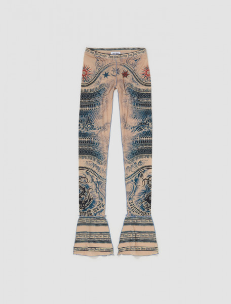 Jean Paul Gaultier - Flare Trousers in Nude & Blue - 23 -15-F-PA093-J528-635030