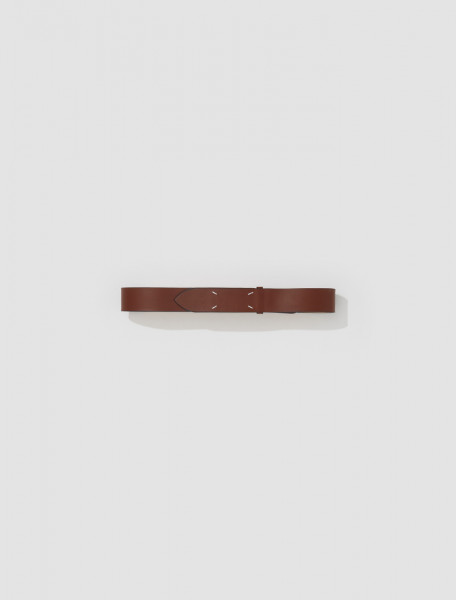 Maison Margiela - Signature Stitch Belt in Friar Brown - SA1TP0006