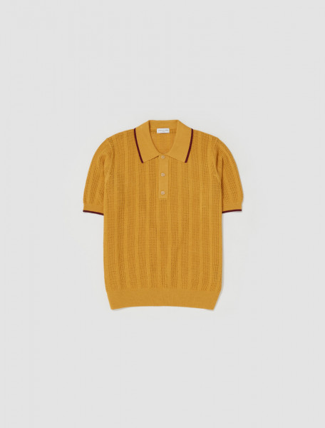 Dries Van Noten - Mirko Normal Fit Polo Shirt in Yellow - 231-021220-6700-202
